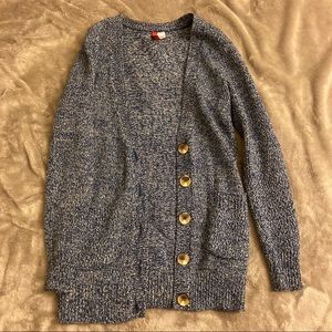 H&M Blue Pattern Cardigan